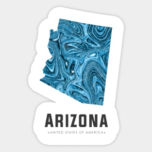 Arizona state map abstract blue Sticker